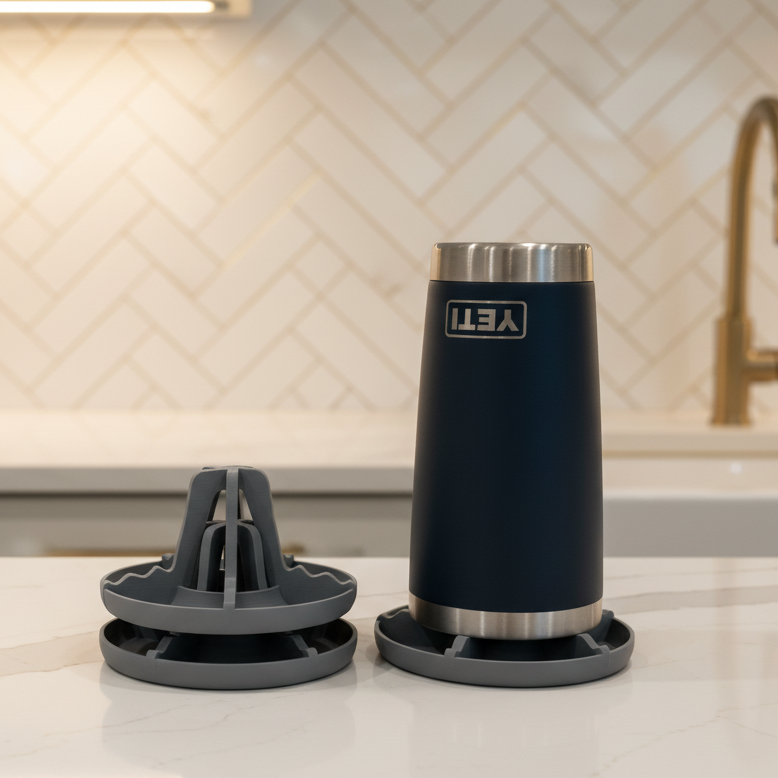 Stapelbaar druiprek voor flessen en bekers